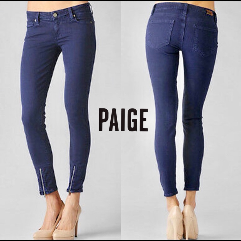 PAIGE Ziggy Zip Ankle Crop Jeans